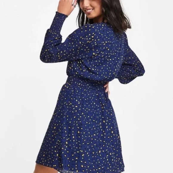 BB Dakota Cheetah Pray Love Long Sleeve Mini Holiday‎ Dress, Midnight Small,​​ - Picture 8 of 15